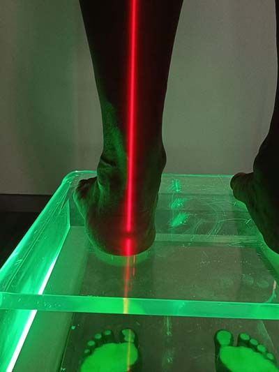 Primer plano de prueba para obtener resultado de pisada