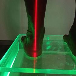 Primer plano de prueba para obtener resultado de pisada